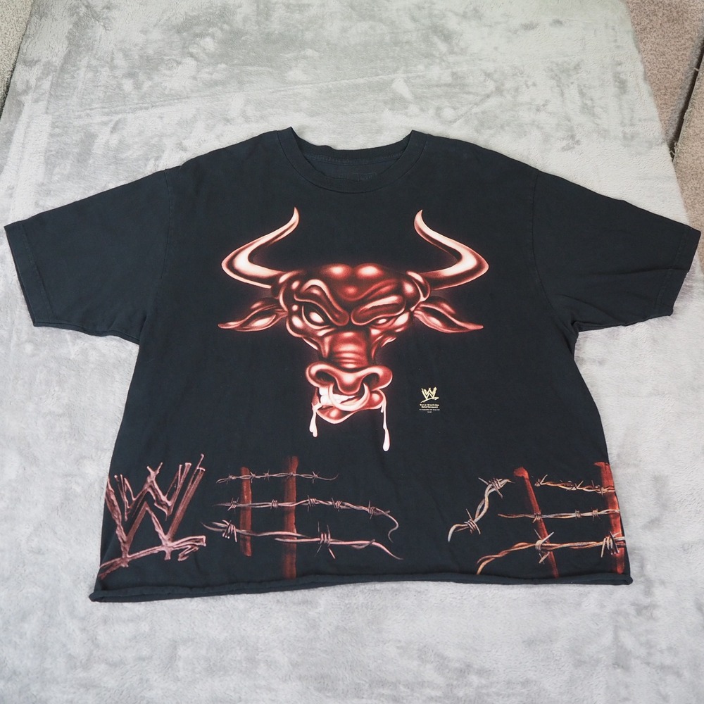 Travis Scott Cactus Jack x WWE Brahma Bull The Rock Graphic T-Shirt Mania XL